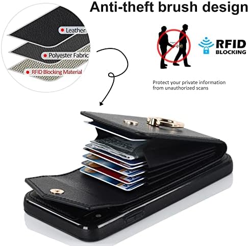 Zaštitne preklopne futrole kompatibilne sa futrolom za iPhone XR novčanik sa utorima za kartice, PU kožna