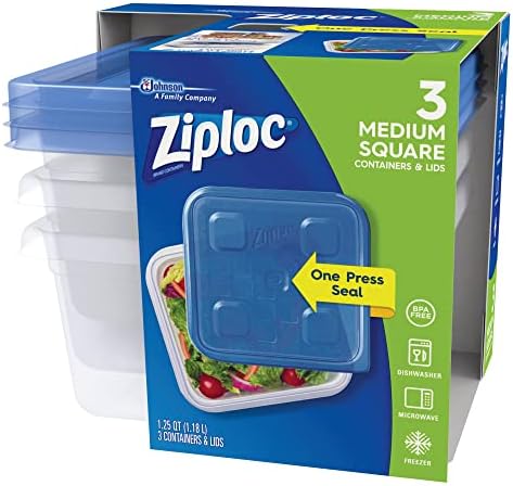 Ziploc® Set Plastičnih Posuda Za Skladištenje Hrane, Prozirno, Pakovanje Od 3 Komada