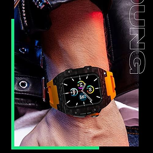 Kappde luksuzni karbonski aluper od legure na kamencu za Apple Watch 7 6 5 4 SE gumeni band DIY bezel modifikacijski