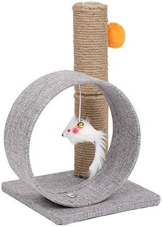 Stanlight 13 & 34; Cat Tree Tower sa posteljinom kružnog prstena, igračke, bež smeđe