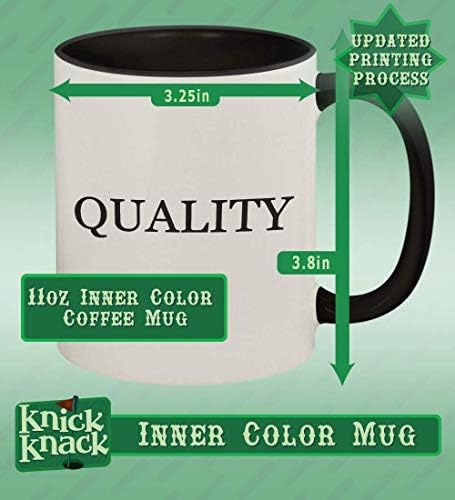 Knick Knack pokloni retinacula-11oz Hashtag keramička ručka u boji i unutrašnja šolja za kafu, Crna