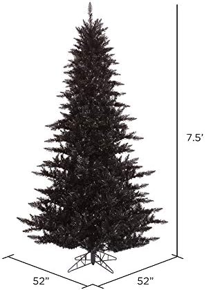 Vickerman 7,5 'crno fir umjetno božinsko stablo, sezonski unutarnji kućni dekor
