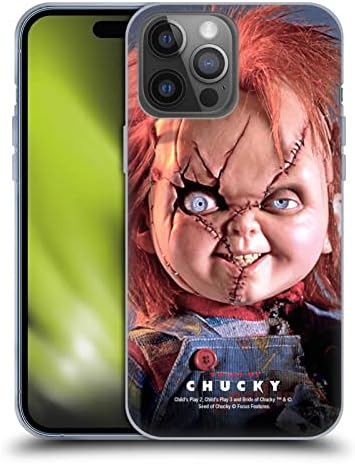 Dizajni glave službeno licencirano mladenka čvorova Chucky Doll Key Art Soft Gel Case kompatibilan sa Apple iPhone 14 Pro max