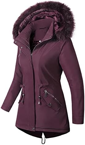 Maqroz ženska kapuljača topla zima zgušnjava flis obložen parkas dugim kaputima puni zatvarač i jaknu na dugme sa džepom