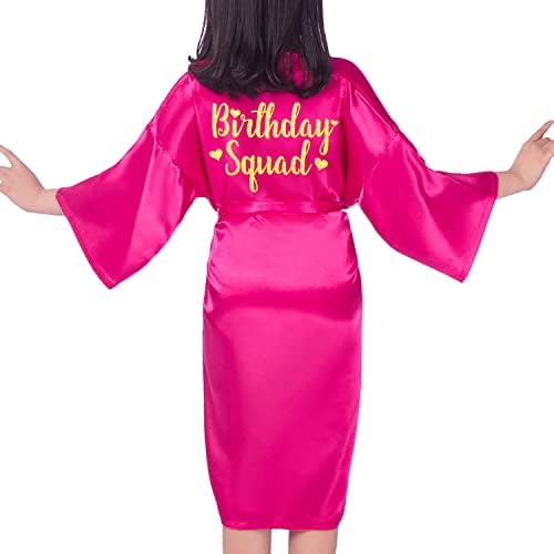 Fantasy roba za djecu rođendanski odred djevojka kraljica haljine Meki satenski Kimono ogrtači u čistoj boji za rođendansku zabavu u Banji