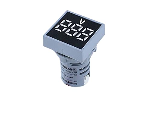 Anzoat 22mm mini digitalni voltmetar kvadrat AC 20-500V voltni tester za ispitivanje napona Mjerač LED lampica