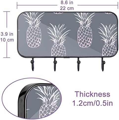 Ljepljivi kukiča od nehrđajućeg čelika za ručnik kaput zidne kuke zaglavljene u kupaonici ili kuhinji ananas siva
