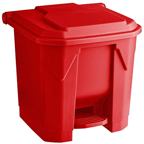 32 qt. / 8 galona / 30 litara crvena pravokutna koraka za smeće Can.recycling kontejner Kuhinja Kućna kabina za smeće
