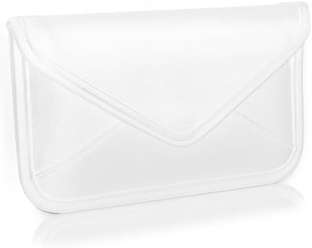 Boxwave futrola za LG V50 tankq 5g - elitna kožna glasnik torbica, sintetička kožna poklopac koverte za kovertu za LG V50 tankih 5g - bjelokosti bijeli