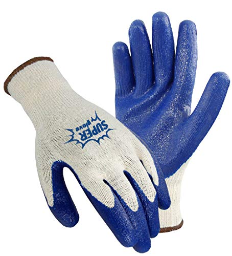 Galeton 6400-XL 6400 Super rukavice Rukavice od lateksa presvučenih palma, prsteno, plavo / bijelo