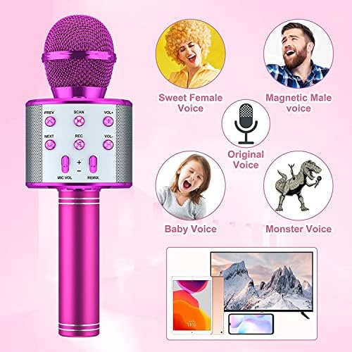 Bežični Bluetooth Karaoke mikrofon 3-u-1 prijenosni ručni mikrofonski zvučnik za sve, bežični Bluetooth