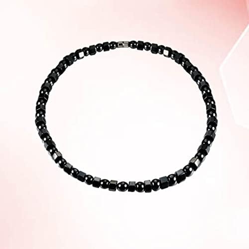 Beavorty Obsidian Ogrlica magnetska crna ogrlica: Hematitni lanac vrata modni magnetni poklon za krvne cirkulacije