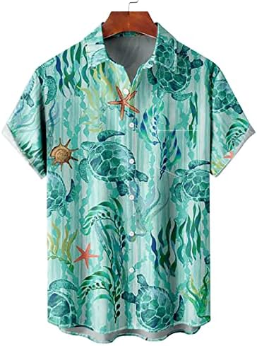 XXBR muške casual havajske majice kratki rukav vintage grafički gumb dolje majica Ljeto opušteno fit aloha