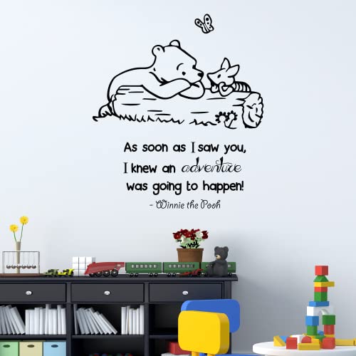 Winnie Pooh - Čim sam vidio da citirate dječji zidni zidni naljepnica za dječju sobu - citat na citiranom