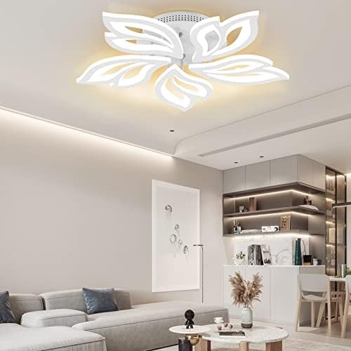 KINDLOV Moderna LED plafonska svetla, 40W Flush plafonska svetla, 3000K-6500K Zatamnjene akrilne listove