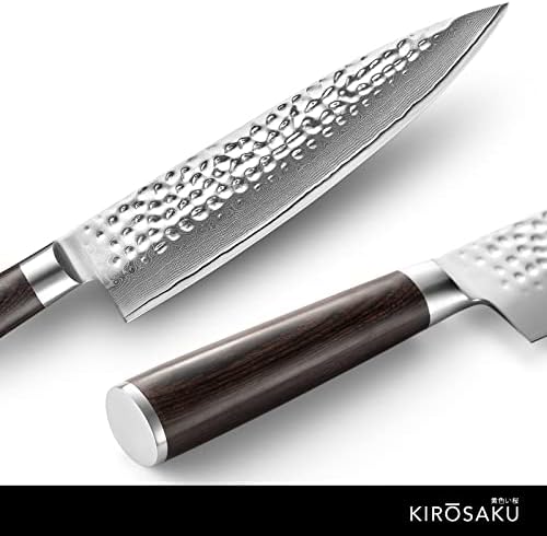 Kirosaku Premium Santoku Nož Damask 20cm - Enormno oštar nož Santoku Chef izrađen od najboljeg damasku čelika