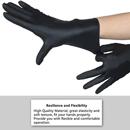 akgk nitrilne rukavice, 100 kom jednokratne Crne nitrilne rukavice 4 Mil velike