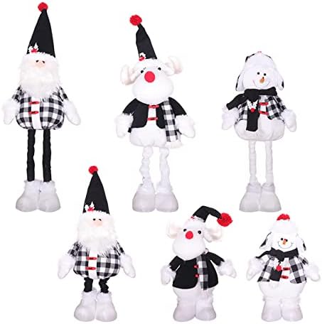Dječaci Party Favori za djecu 8-12 Crna lutka Santa White Snowman Stonje Dekoracija Deer Cartoon Doll Božićne