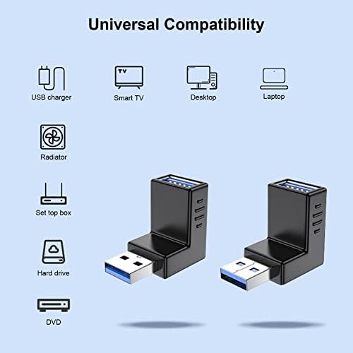USB 3.0 adapter od 90 stupnjeva do ženskog kombinezon vertikalnog i dolje ugaoni spojnik konektor po oksuboru