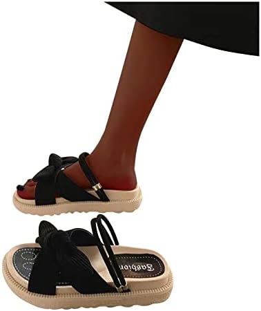 Papuče za žene unutarnji i vanjski luk čvorove platform mekane jedino udobne flop plažne sandale