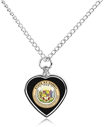 Grb Havaja Kućni srce urna ogrlica Print Memorijalni nakit pet kremiranje privjesak za pepeo psa mačke