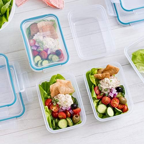 Snapware Total Solution plastični kontejneri za skladištenje hrane od 10 komada Set sa poklopcima, pravougaoni