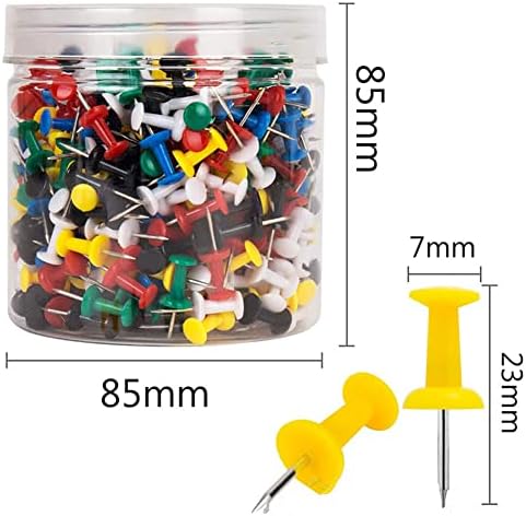 500x 23 mm push pinovi palac tacks plastična glava čelična točka pribor izdržljivog anti-hrđe ponovna upotreba