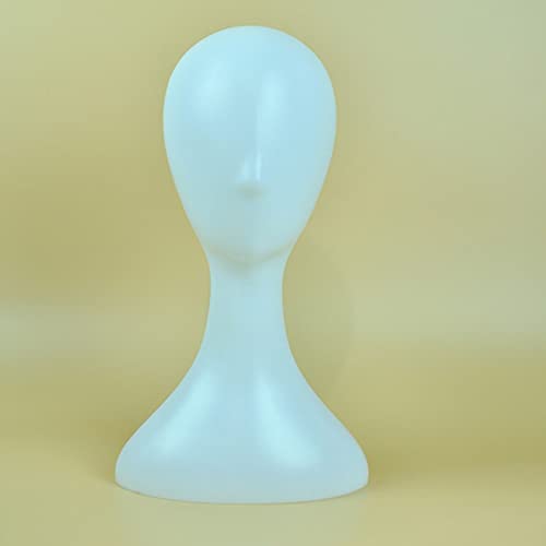 KOqwez33 Pro Lady Plastic Abstract Mannequin Manikin Head Model hairpiece Hair Display White