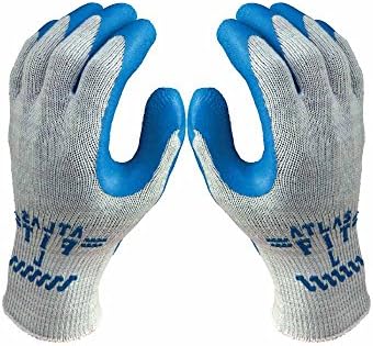 ATLAS Fit 300 Showa Latex plave srednje gumene radne rukavice umočene u dlanove, 24 para