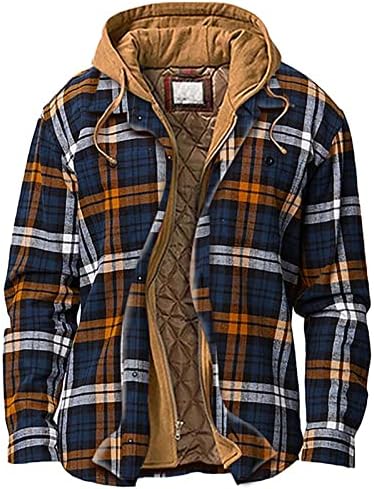 Flannel Jacket Hoodie Hoodie Flannels za muškarce s kapuljačom Fleece jakna Sherpa kaputi toplom odjećom