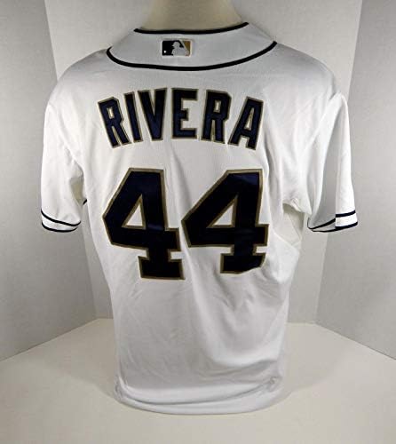 2013 San Diego Padres Rene Rivera 44 Igra Polovni bijeli dres - Igra Polovni MLB dresovi