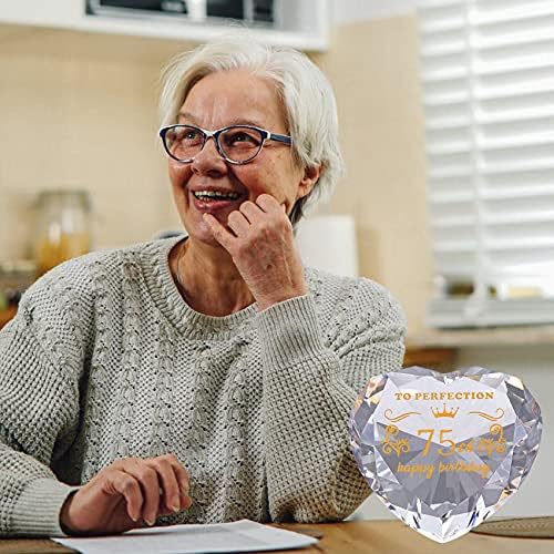 Ywhl 75. rođendanski pokloni za žene 75 godina stari rođendan predstavlja kristalne natječe za žene supruga