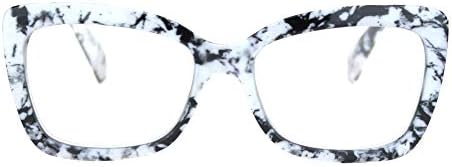 PASTL naočare za čitanje uvećane leće ženske prevelike pravougaone mode