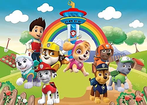 Pozadina za pse Rainbow Cartoon pozadina za djecu Banner fotografije dekoracije rekviziti 60x40 u
