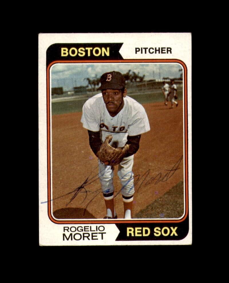 Rogelio Moret potpisao je 1974. godine Boston Red Sox Autograph