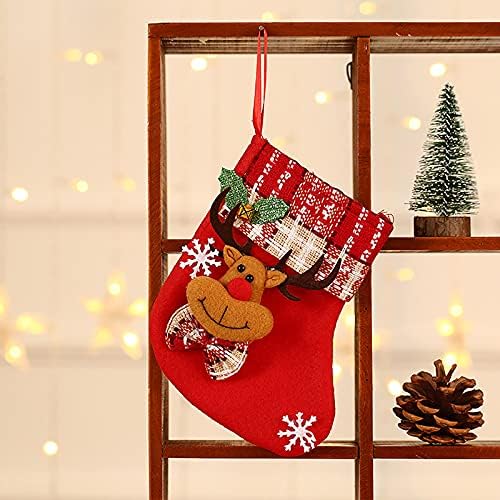 Xios 2022 Božićne čarape poklon torbi privjesci Dječje bombone torbe crtane čarape poklon vrećice ukrasne