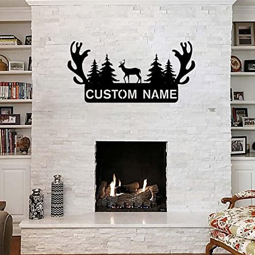 Metalni zidni dekor Šuma Custom Prezime Pozivni prikaz Potporati Dekorativni znak za dom dekora - prilagođeno