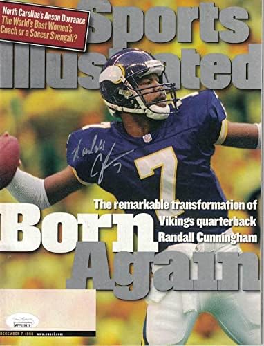 Randall Cunningham potpisao Minnesota Vikings 1998 Sports Illustrated JSA 25528-Autogramed NFL časopisi