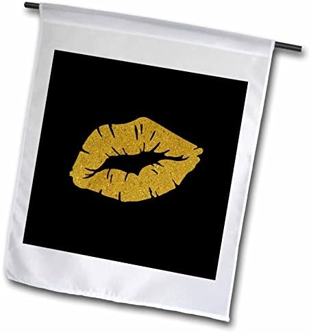 3drose lijepa raskošna bogata žuta zabava ruž za usne Kiss izolovana-zastave