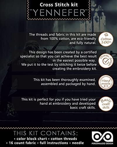 Personalizovano.Dizajn komplet oznaka za ukrštene šavove 'The Witcher: Yennefer' - DIY set markera za knjige