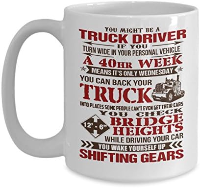 Kamiondžija šolja za kafu možda ste vozač kamiona Ako se napravite 15oz čaj šolja Funny transport Kup
