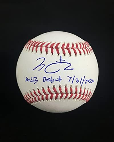 Nick Madrigal potpisao je bejzbol bijele ralings Beckett COA - MLB debitu 31.7.2020. Natpis - Chicago Cubs,