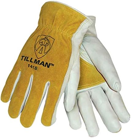Tillman 1418 Pojačano vrhunsko zrno / Split kravlje vozačice rukavice - velike