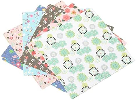 24 listova Jednostrana šareno origami papir cveća uzorci 15 x 15cm u 6 raznolikosti boja i profesionalni