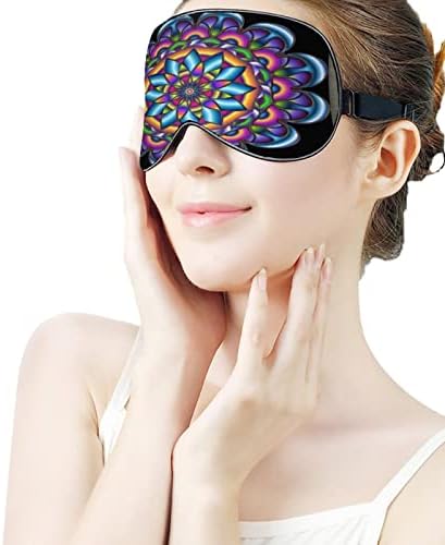 Psihodelična maska ​​za spavanje s podesivim remen mekim poklopcem za oke za pčećite za vrijeme putovanja