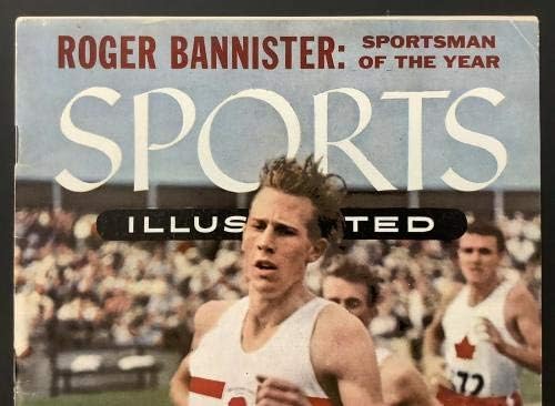 Roger Bannister potpisao Sports Illustrated Mag 1 / 3 / 55 sportista SOY Inscr PSA / DNA-Autographed sportski