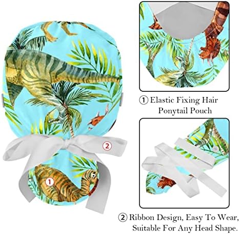 2 komada žute kapice za piling dinosaurusa sa dugmadima podesivi šeširi vezati zadnje šešire znojna traka
