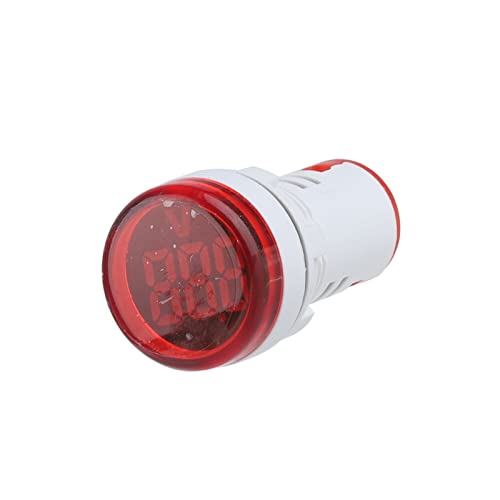Facdem 2pcs Mini digitalni voltmetar 22mm krug AC 12-500V Tester za ispitivanje napona Monitor Monitor LED