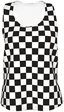 Crno-bijelo polka Dot ženske duge vrhove rezervoara bez rukava bez rukava vježbanje vrh za žene trkački