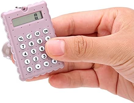 Ashata mini kalkulator sa kopčama za ključeve, prenosni simpatični kalkulator lanca ključeva, kalkulator
